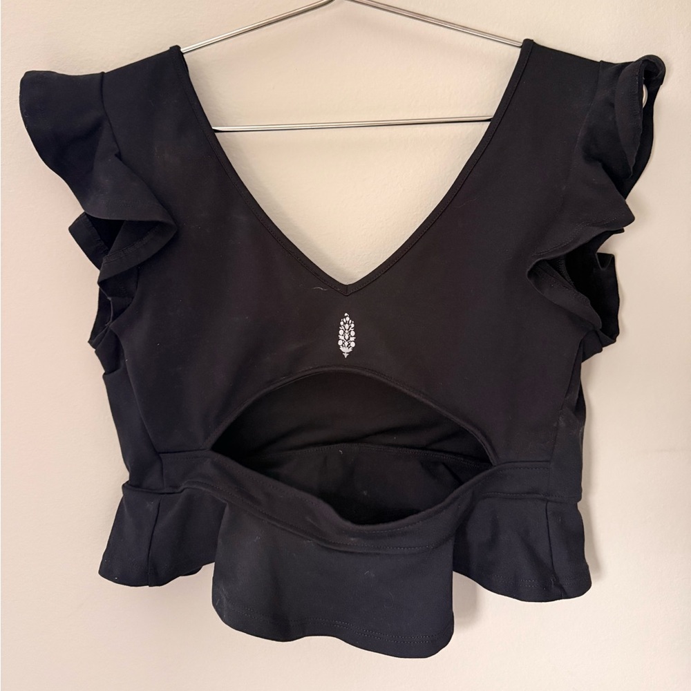 FREE PEOPLE Ruffle Workout Top - Picture 3 of 9